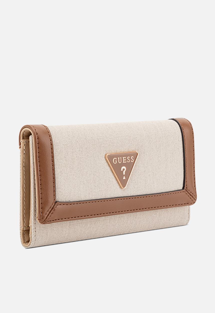 GUESS - Cadence Sling Slim Clutch Bag - Natural