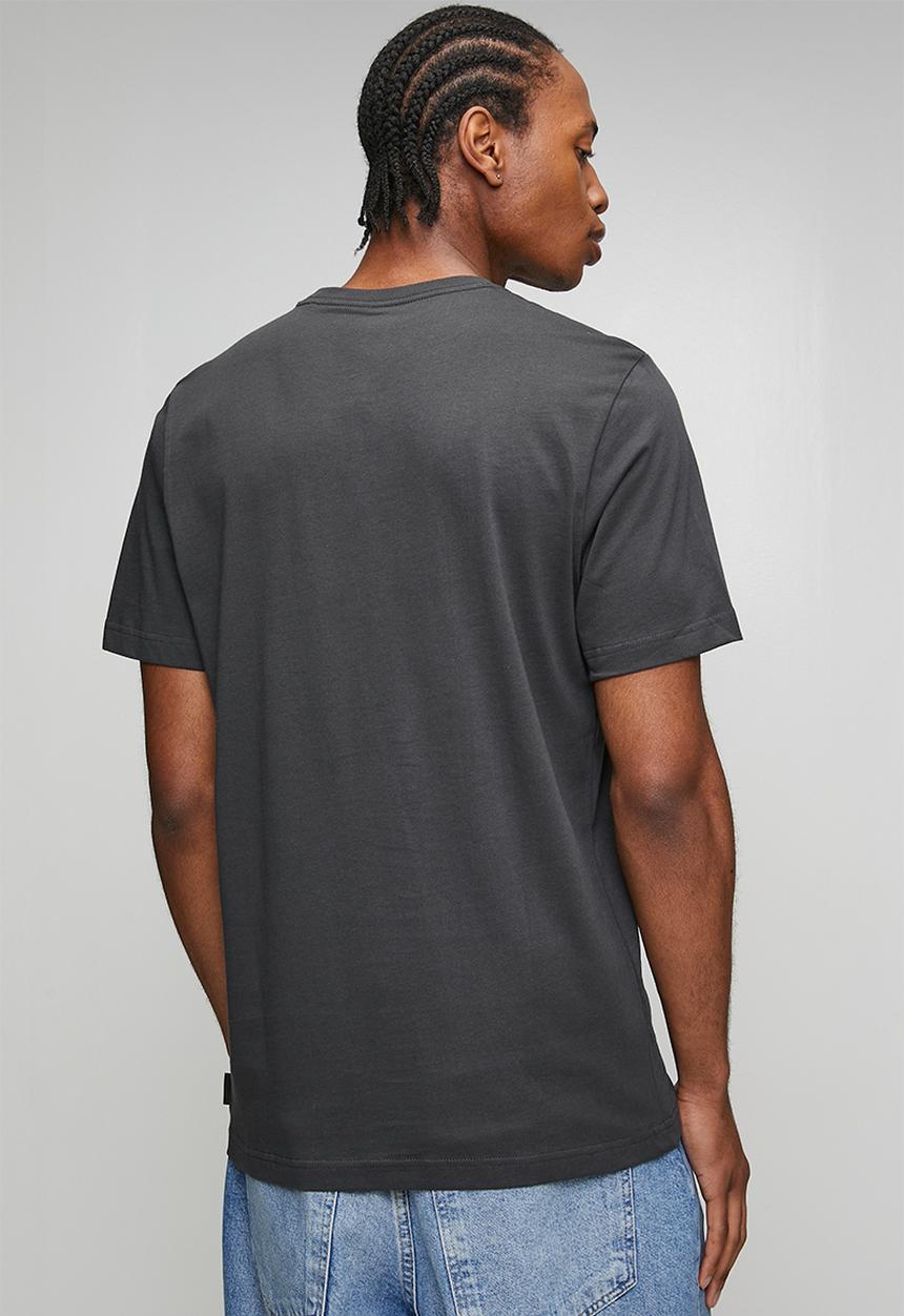 adidas Originals - Retro Wording Tee  - Carbon Grey/Red