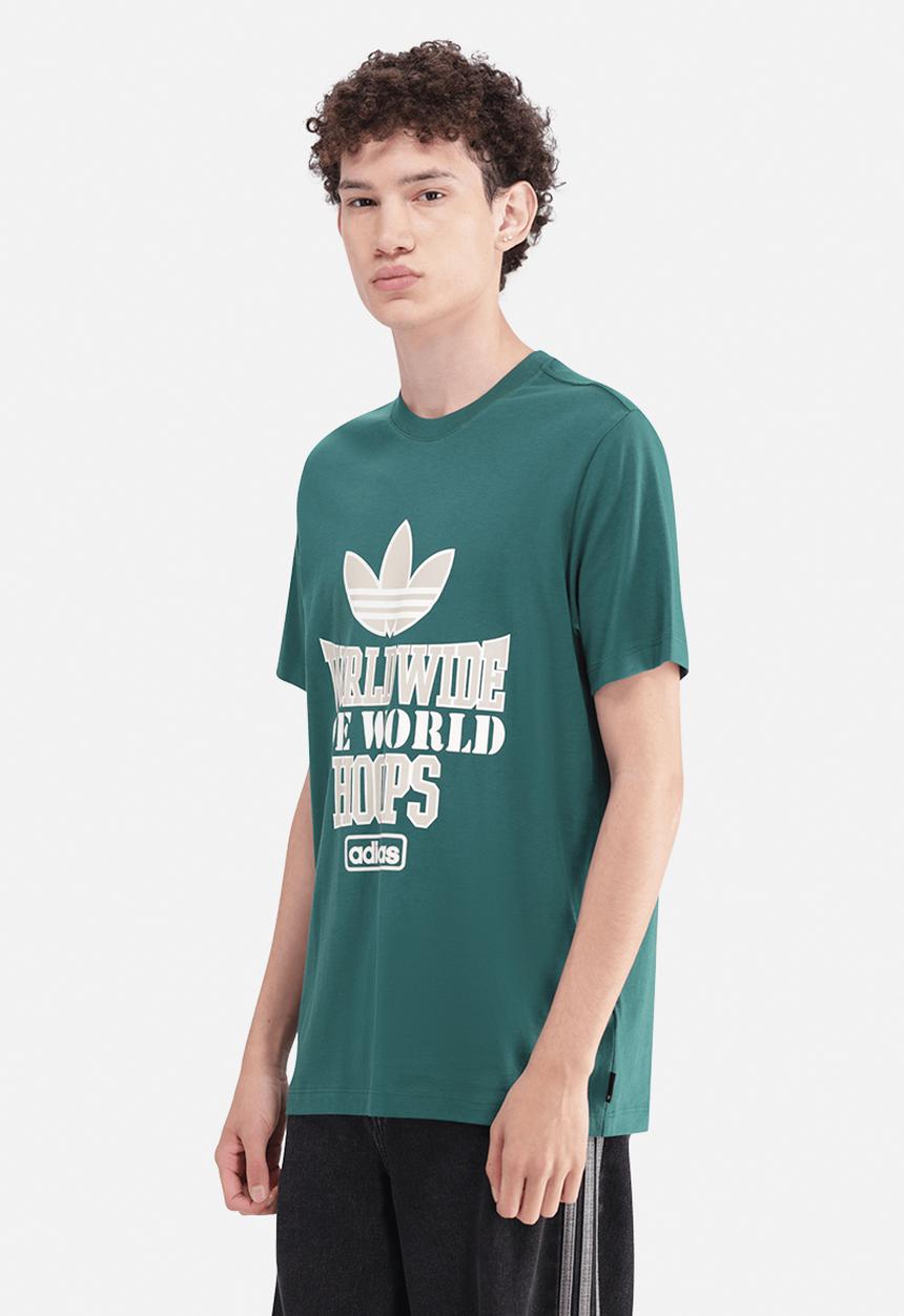 adidas Originals - World Wide Hoops Tee  - Collegiate Green