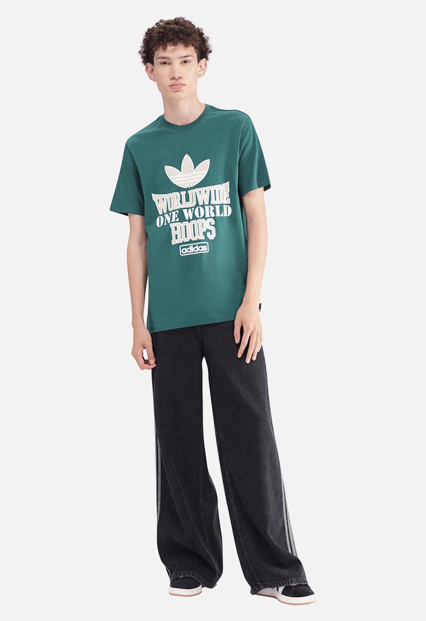 adidas Originals - World Wide Hoops Tee  - Collegiate Green