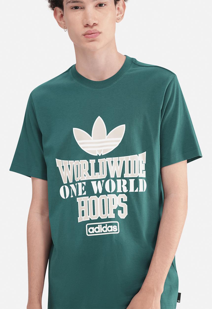 adidas Originals - World Wide Hoops Tee  - Collegiate Green