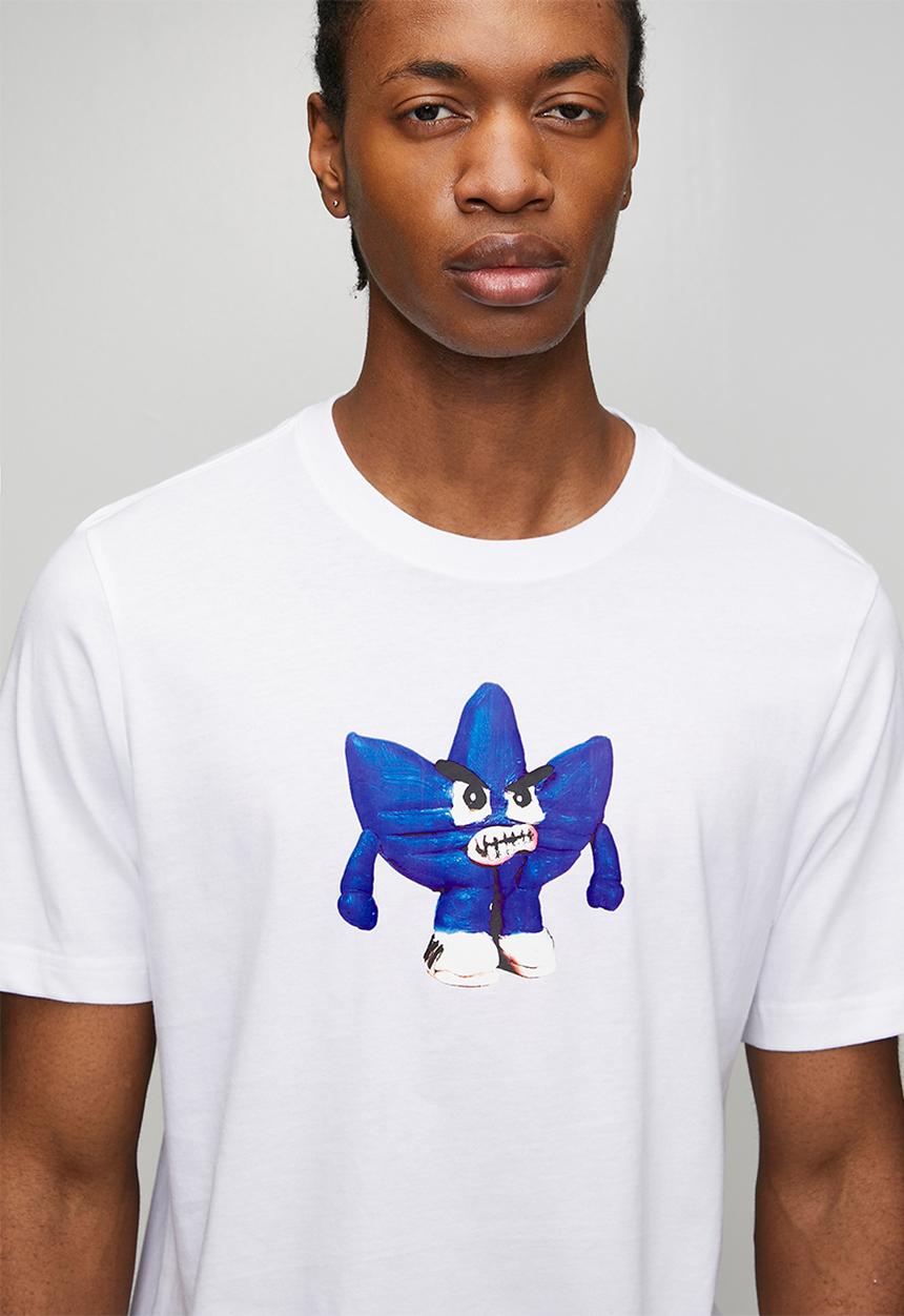 adidas Originals - Clay Trefoil Tee- White/Blue