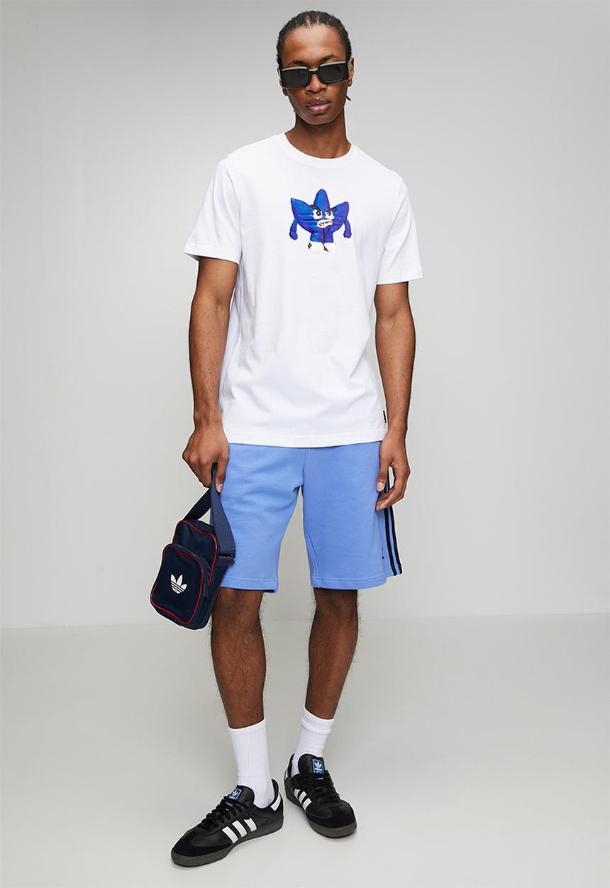adidas Originals - Clay Trefoil Tee- White/Blue