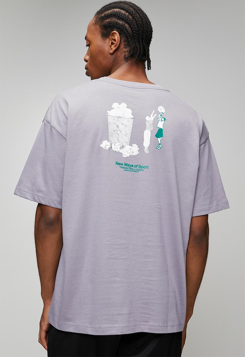adidas Performance - SK HOOP Tee  - Slate Grey