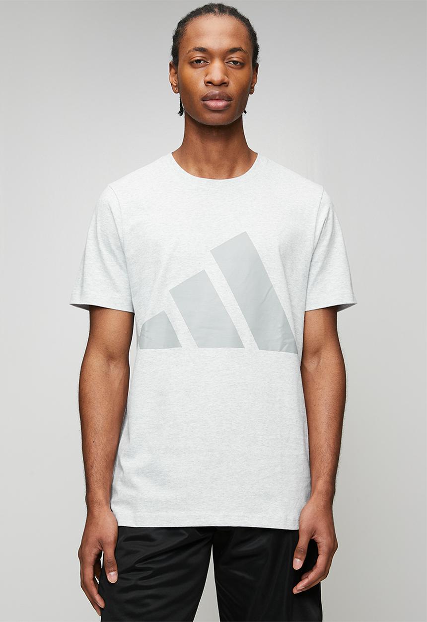 adidas Performance - Big Logo SJ Tee  - lighgrey heather/lgh solid grey