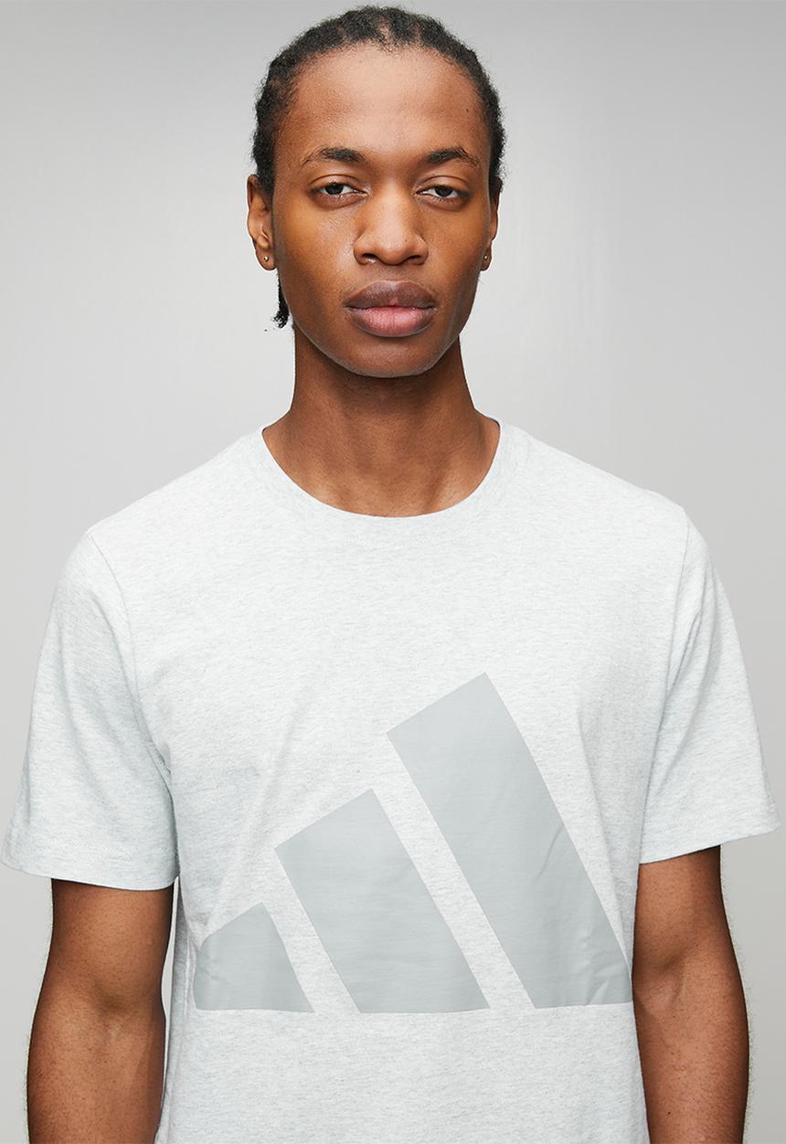 adidas Performance - Big Logo SJ Tee  - lighgrey heather/lgh solid grey