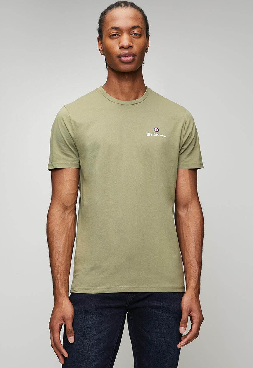 Ben Sherman - Essential Tar Prnt Crew Tee Shirt - Olive