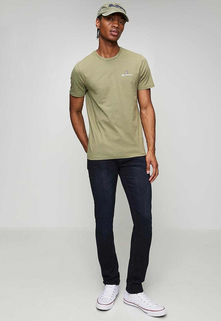 Ben Sherman - Essential Tar Prnt Crew Tee Shirt - Olive