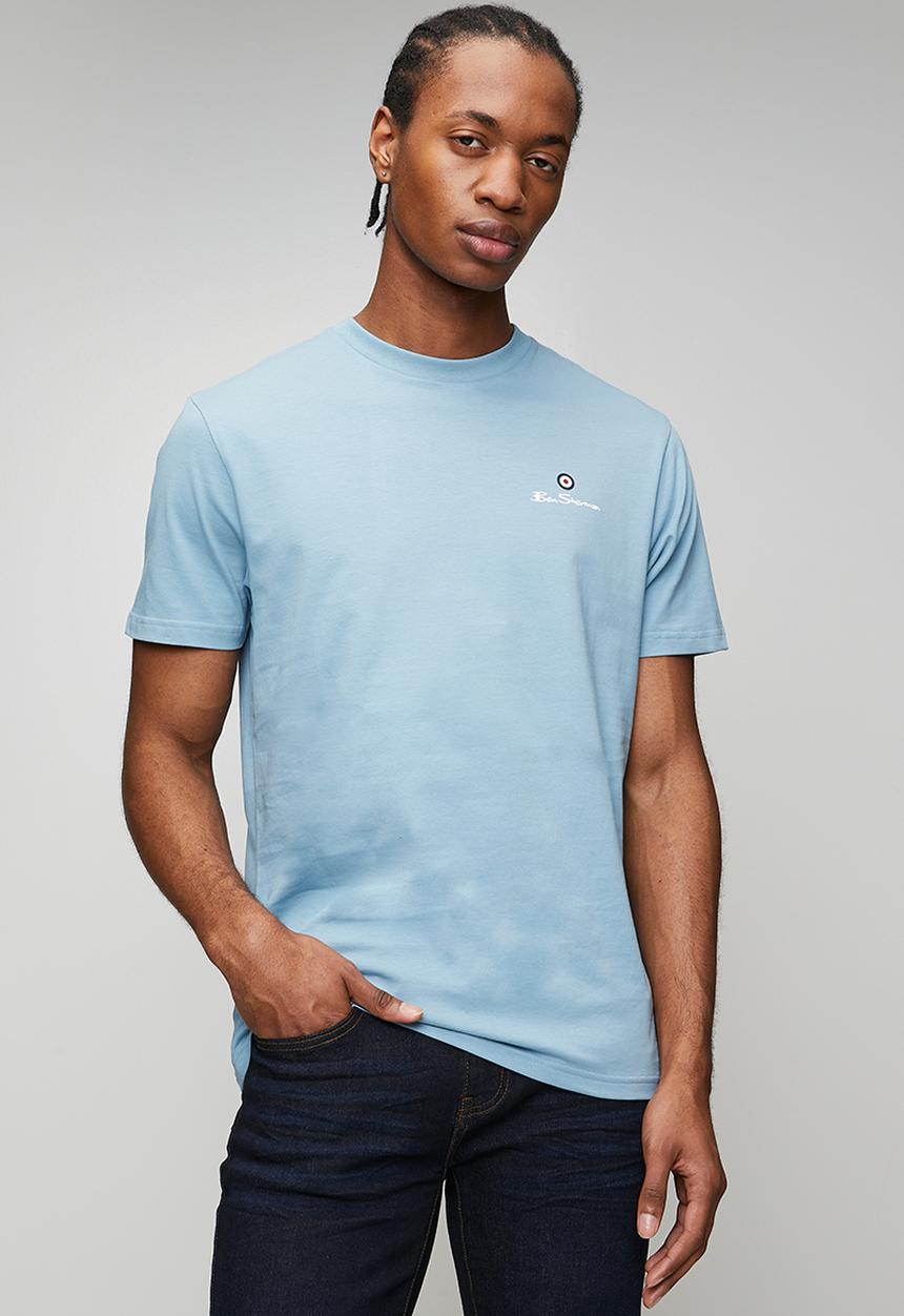 Ben Sherman - Essential Target  Print Crew Tee Shirt - Cassidy Blue