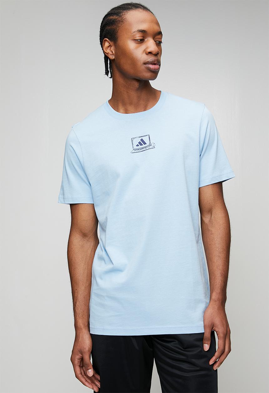 adidas Performance - CLKD I OFC Tee  - glow blue