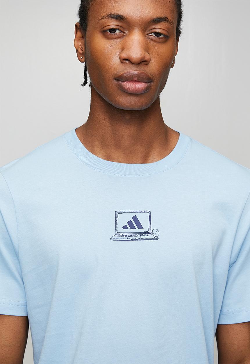 adidas Performance - CLKD I OFC Tee  - glow blue