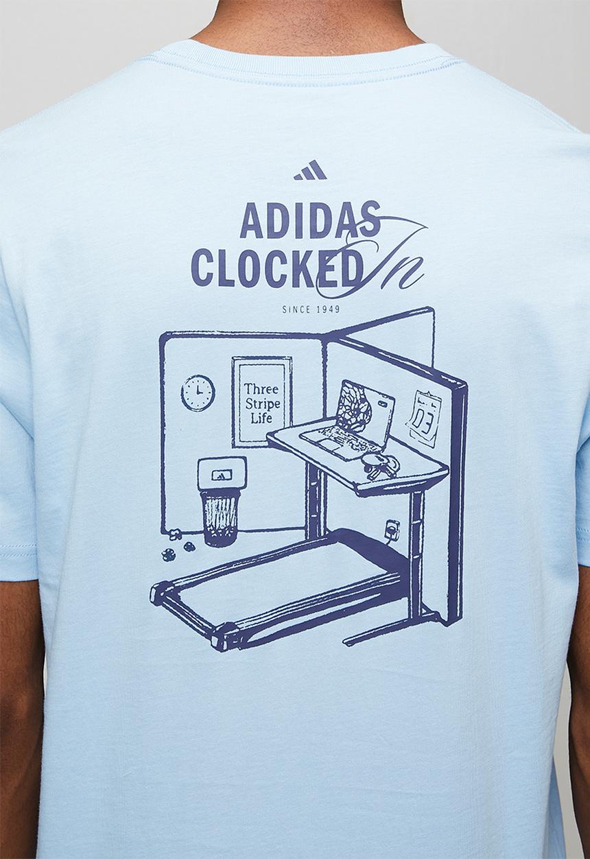adidas Performance - CLKD I OFC Tee  - glow blue