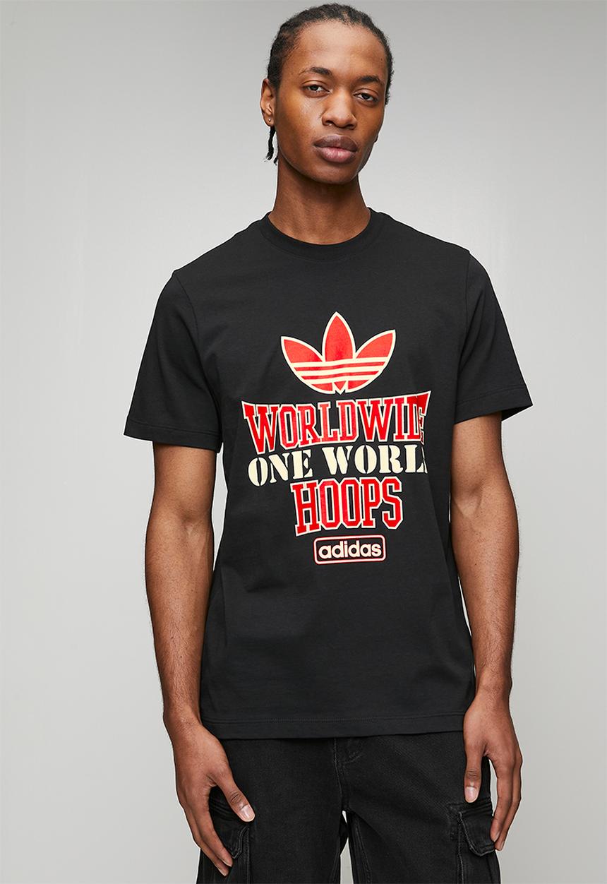 adidas Originals - WWH World Hoops Tee  - Black/Red