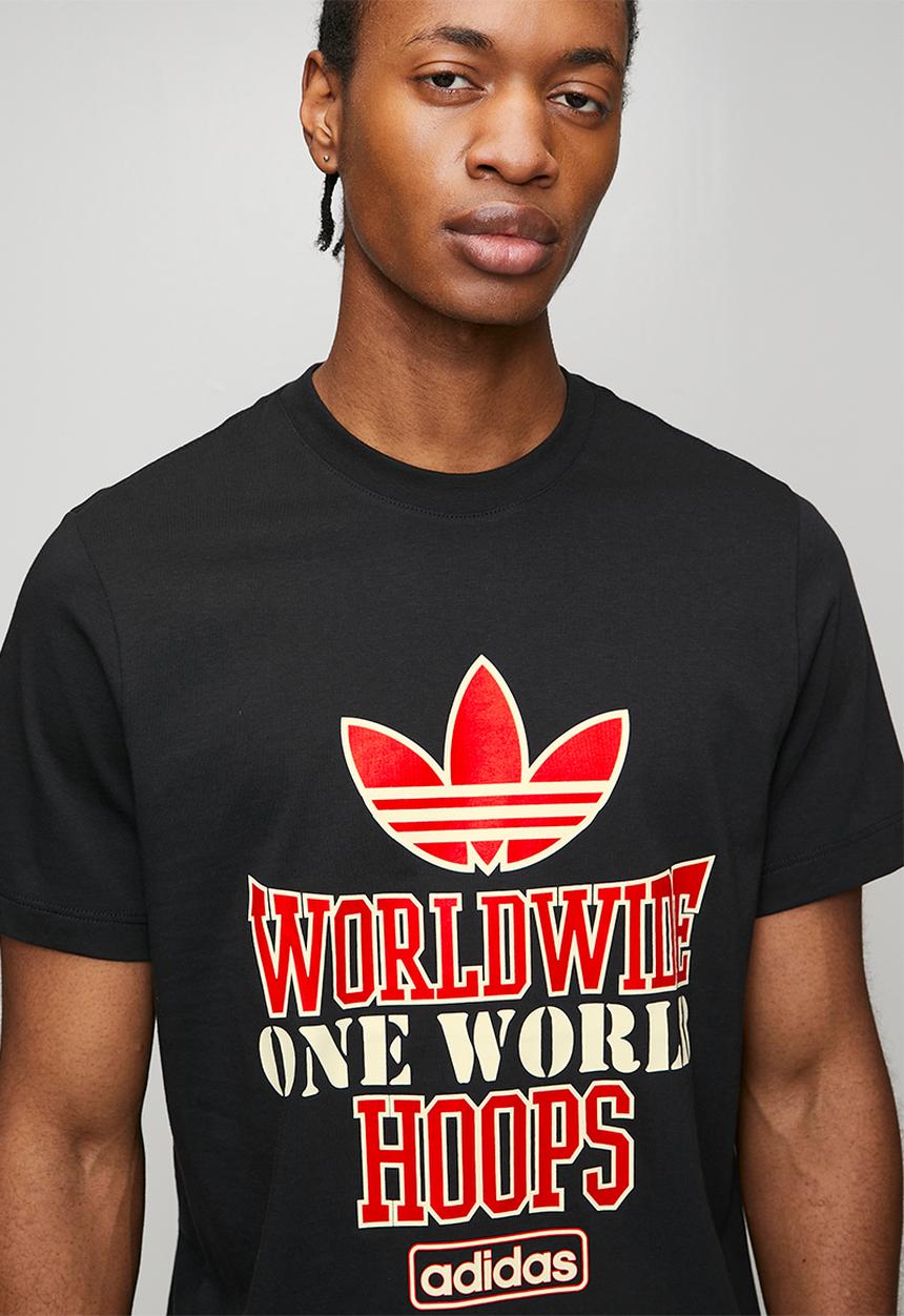 adidas Originals - WWH World Hoops Tee  - Black/Red