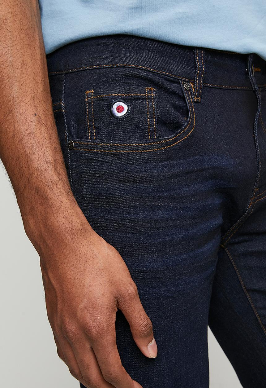 Ben Sherman - Slim Fit Spray Coated Denim - Dark Indigo