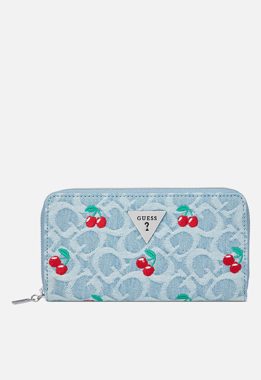 GUESS - Celestia Sling Medium Zip Around Bag- Denim