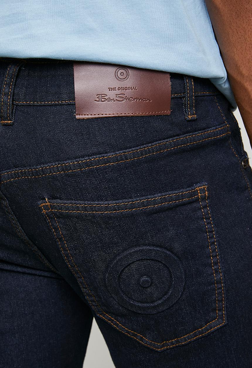 Ben Sherman - Slim Fit Spray Coated Denim - Dark Indigo