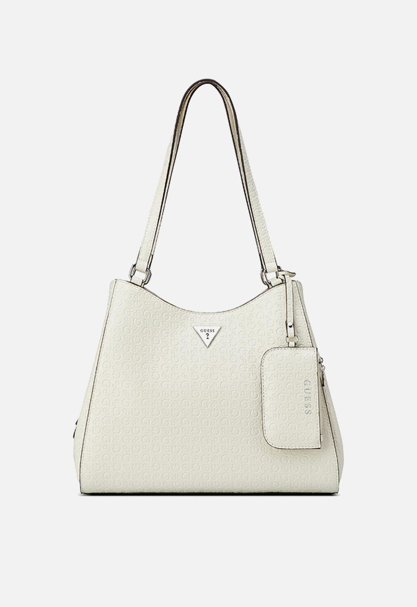 GUESS - Elsa Satchel Bag- Cream