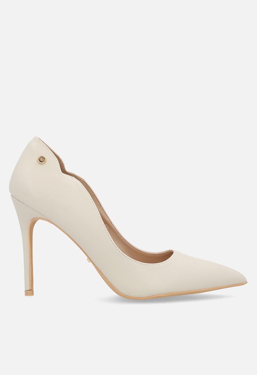 Miss Black - Lola 58 classic scallop heel - natural