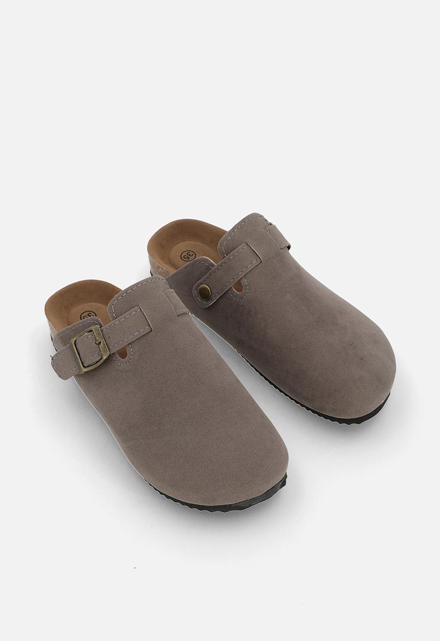 Pop Candy - Suedette clogs - taupe
