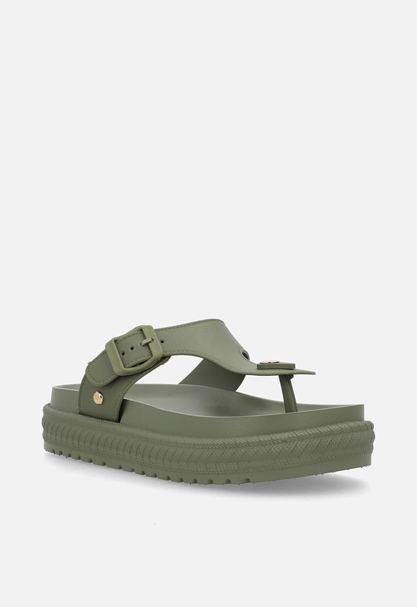 Viabeach - Resort 1 toe thong platform sandal - khaki