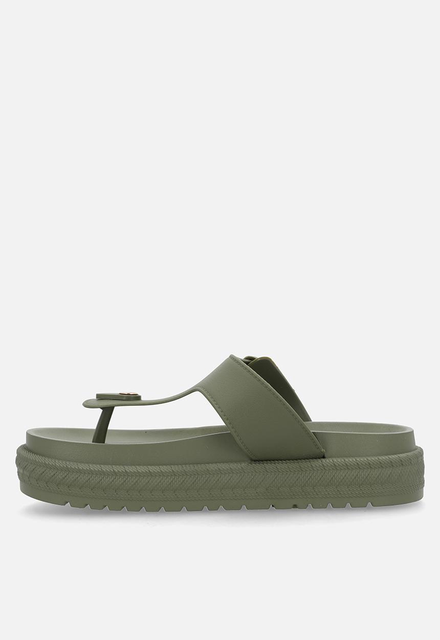 Viabeach - Resort 1 toe thong platform sandal - khaki