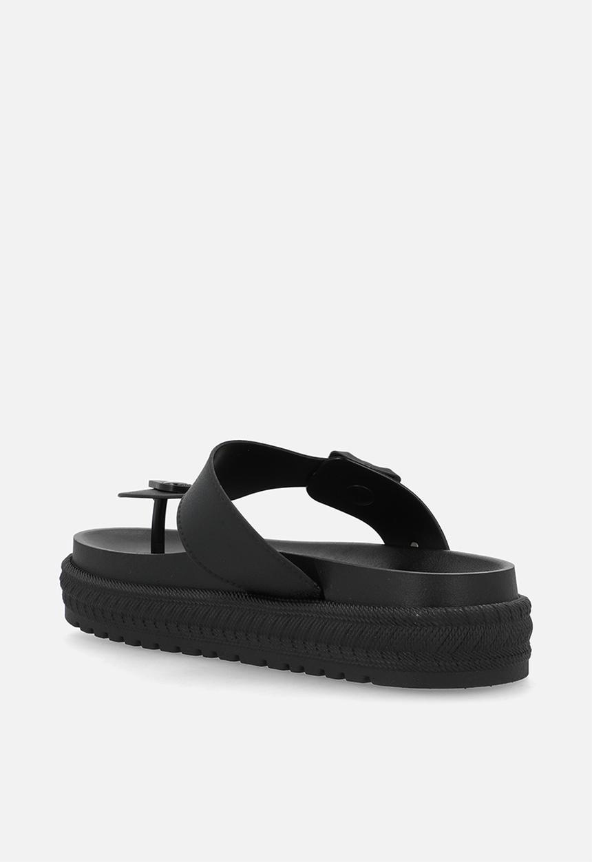 Viabeach - Resort 1 toe thong platform sandal - black