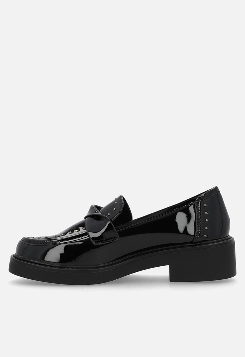 Rock & Co - Cryptic 3 metal stud chunky loafer - black