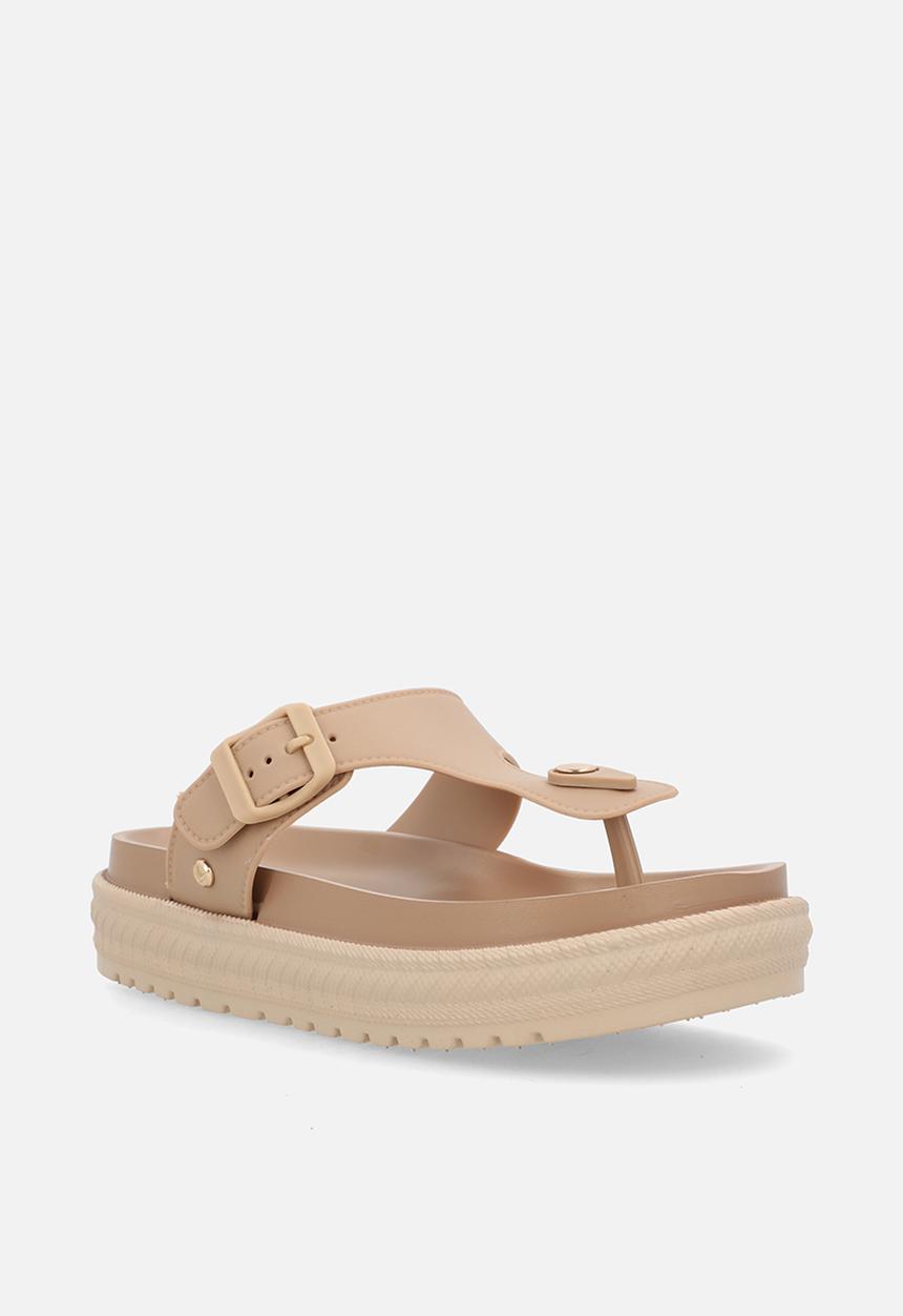 Viabeach - Resort 1 toe thong platform sandal - natural