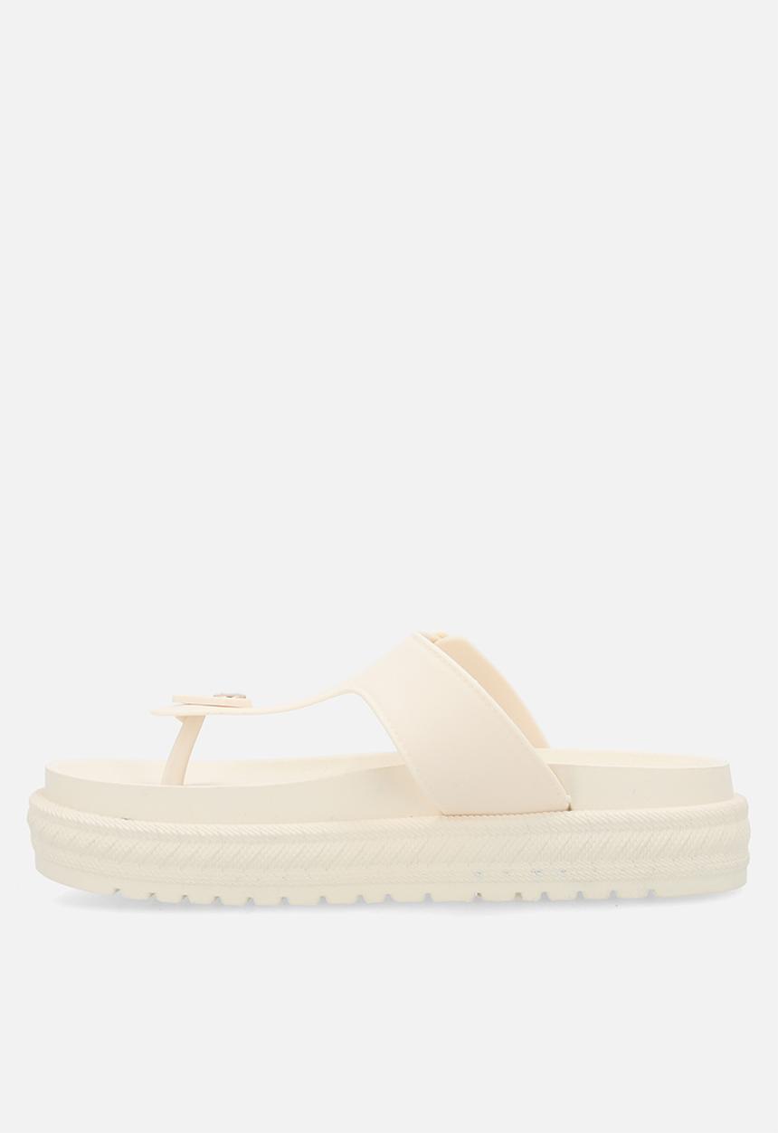 Viabeach - Resort 1 toe thong platform sandal - ivory