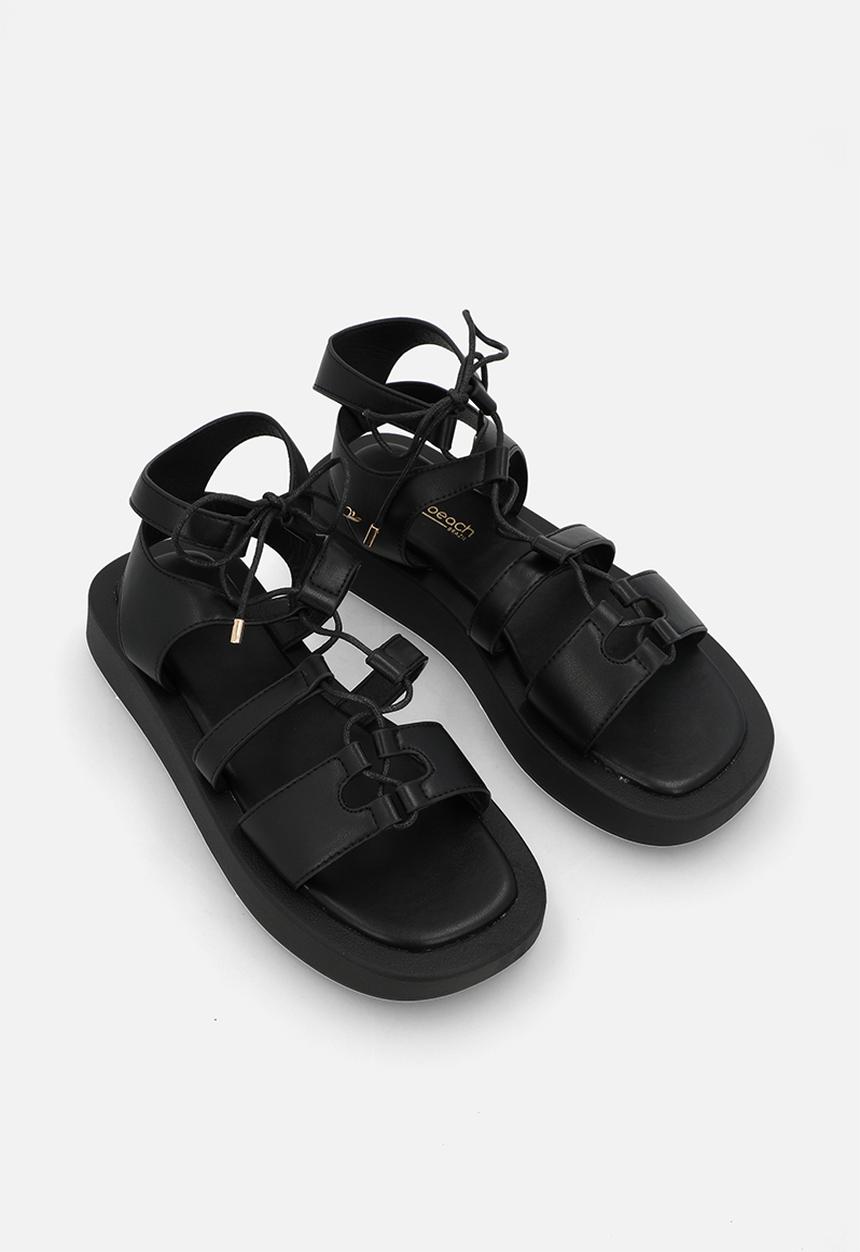 Viabeach - Coconut 36 lace-up thick sandal - black