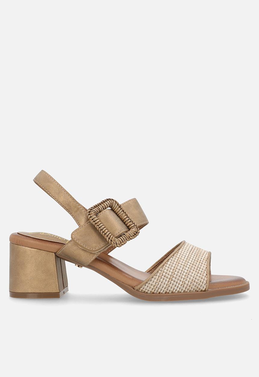 Butterfly Feet - Teegan 1 big buckle slingback heel - bronze
