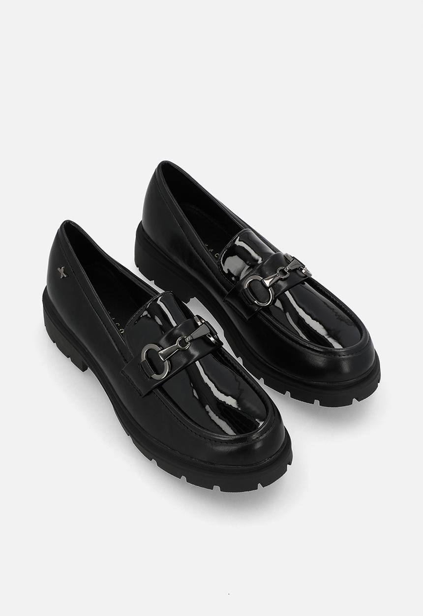 Rock & Co - Coven 4 metal trim combo loafer - black