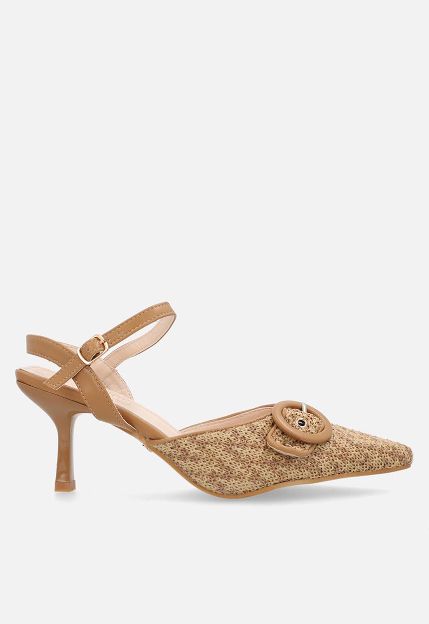 Butterfly Feet - Corina 1 woven stiletto heel - taupe