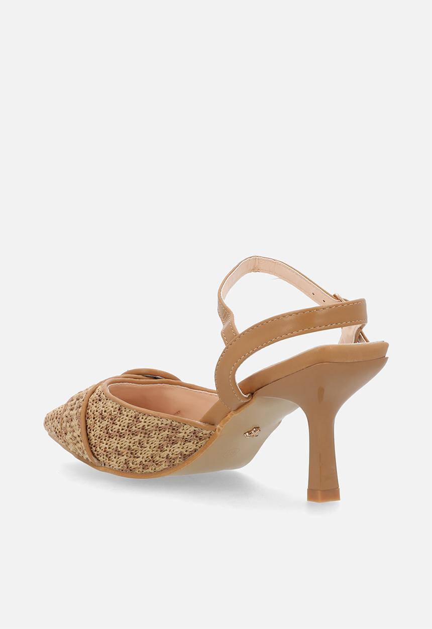 Butterfly Feet - Corina 1 woven stiletto heel - taupe