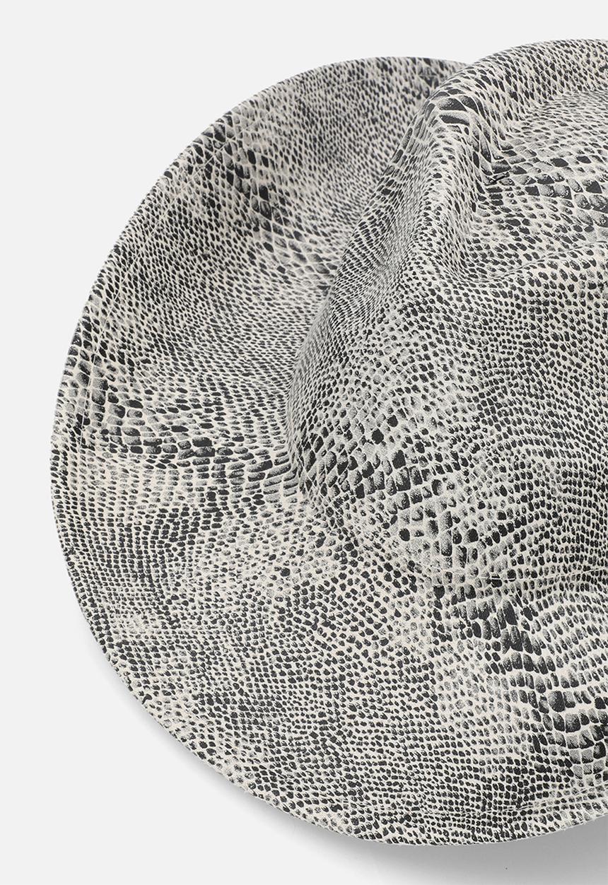 Tessa Design - Nico Snake Embossed Cowboy Hat - Grey