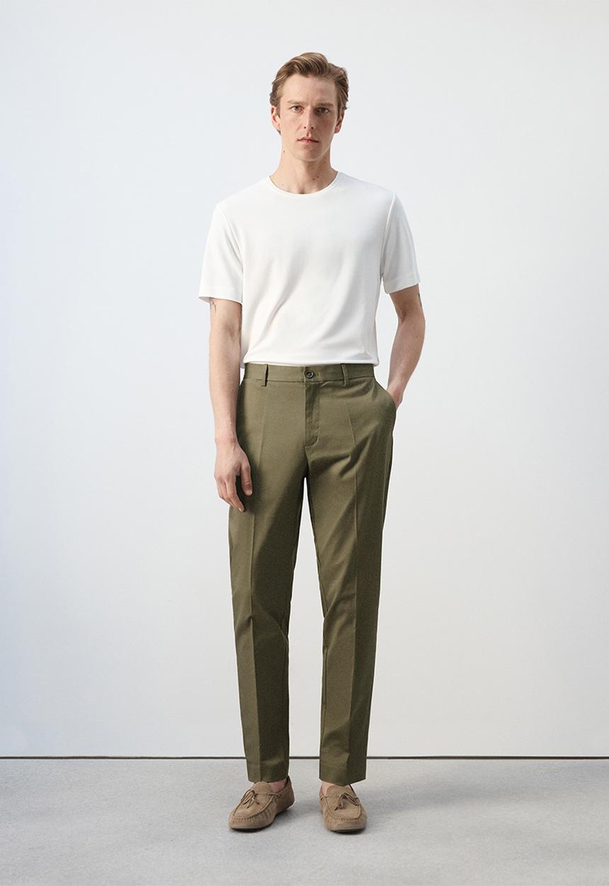 MANGO - Trousers Dublino - Dark Green