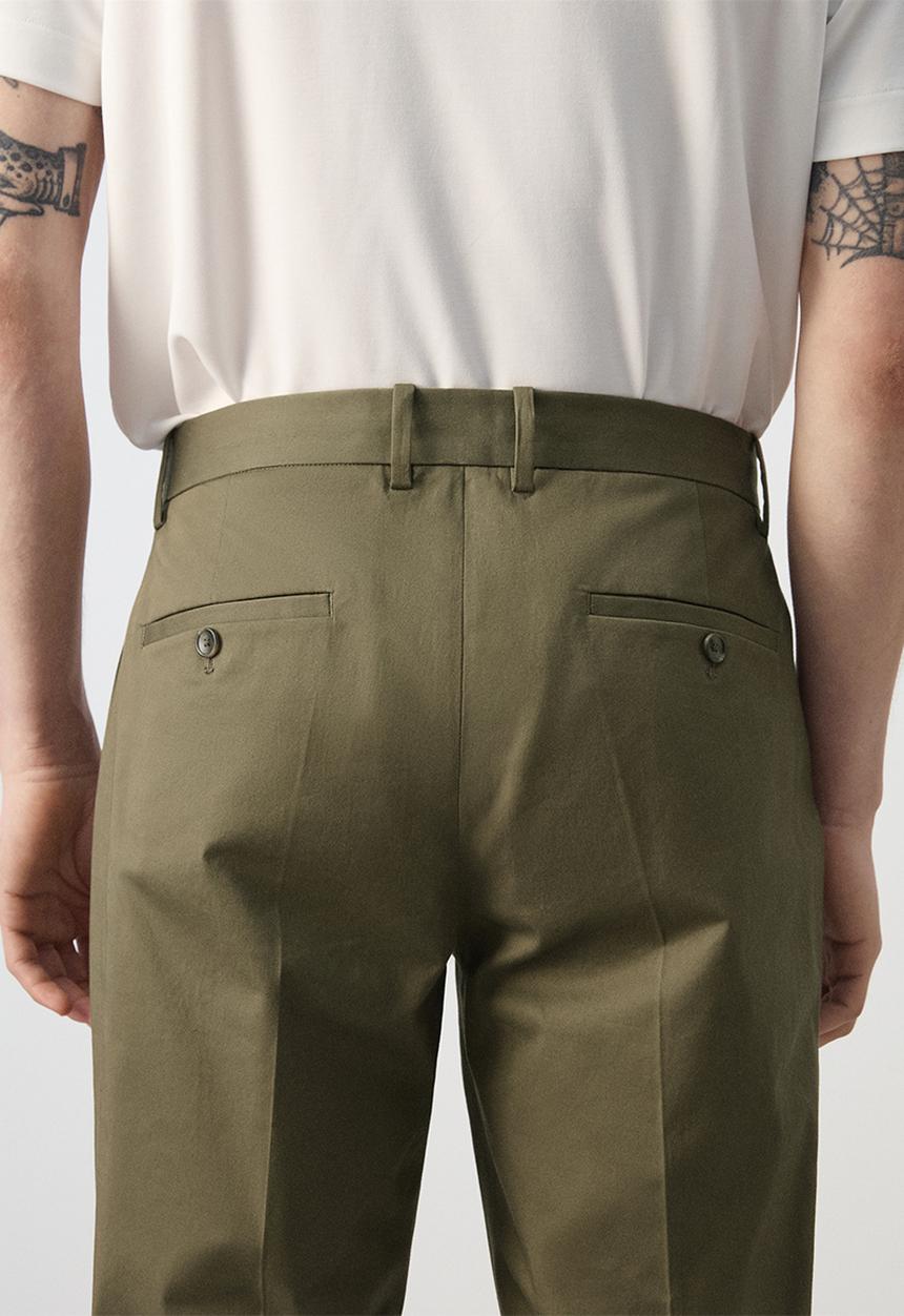 MANGO - Trousers Dublino - Dark Green
