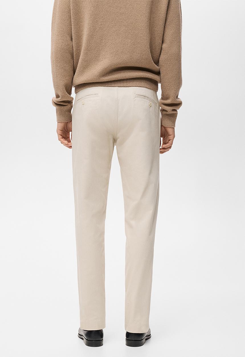 MANGO - Trousers Oren - Light/Pastel Brown