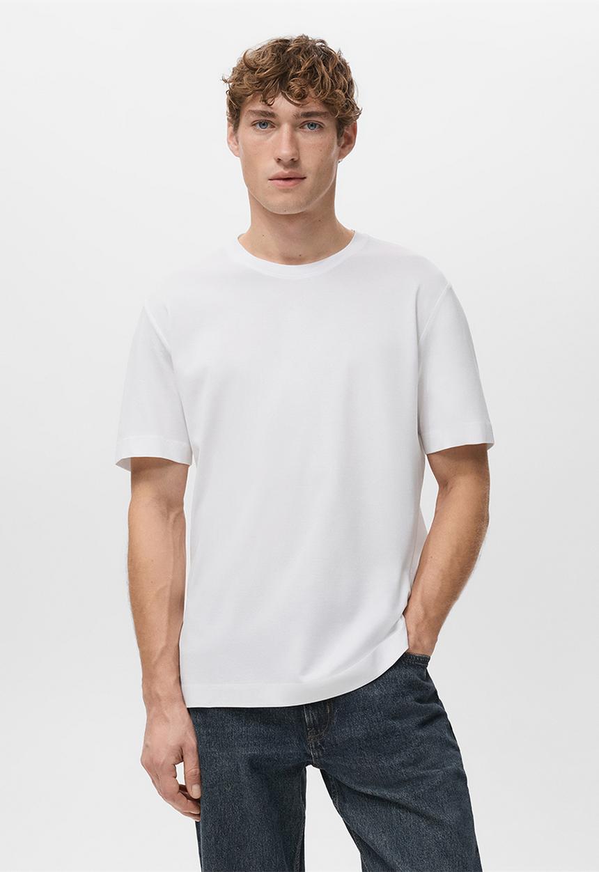 MANGO - T-Shirt  Bellow - White