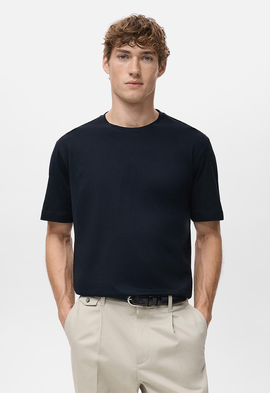 MANGO - T-Shirt  Bellow - Navy