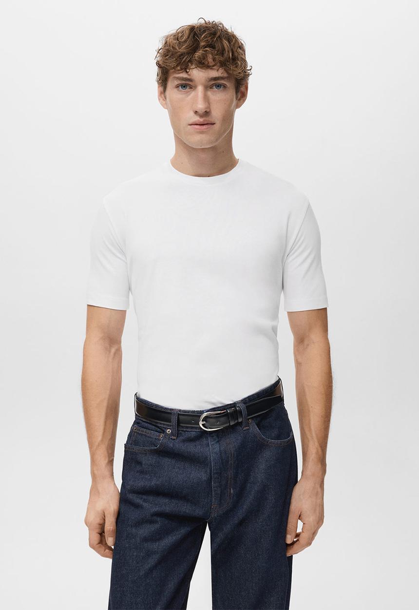 MANGO - 2 Pack Stretch Tees - White
