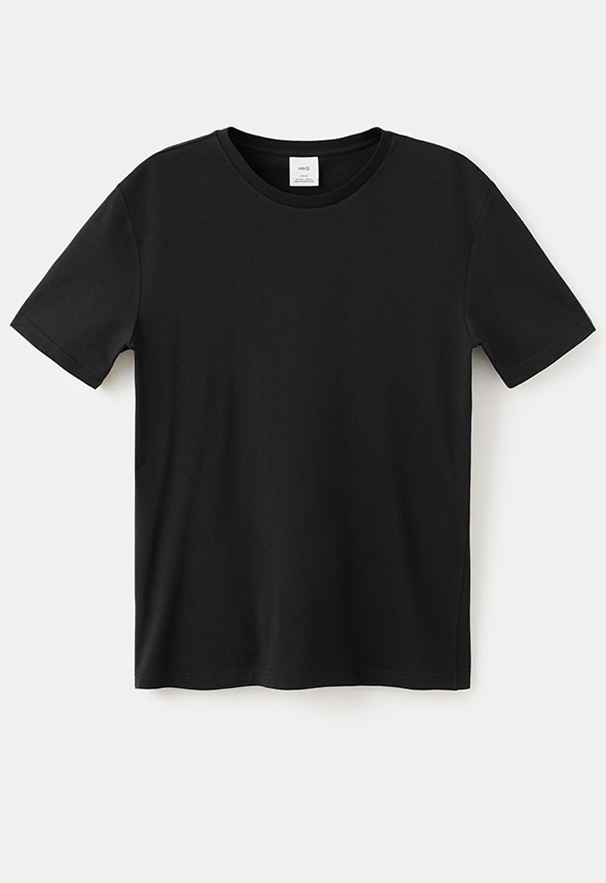 MANGO - 2 Pack Stretch Tees - black