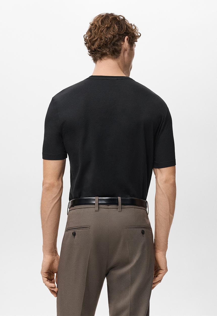 MANGO - 2 Pack Stretch Tees - black