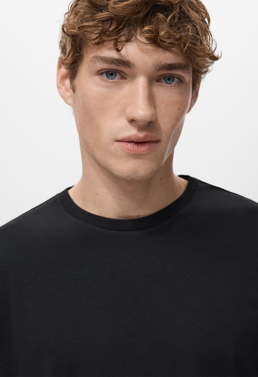 MANGO - 2 Pack Stretch Tees - black