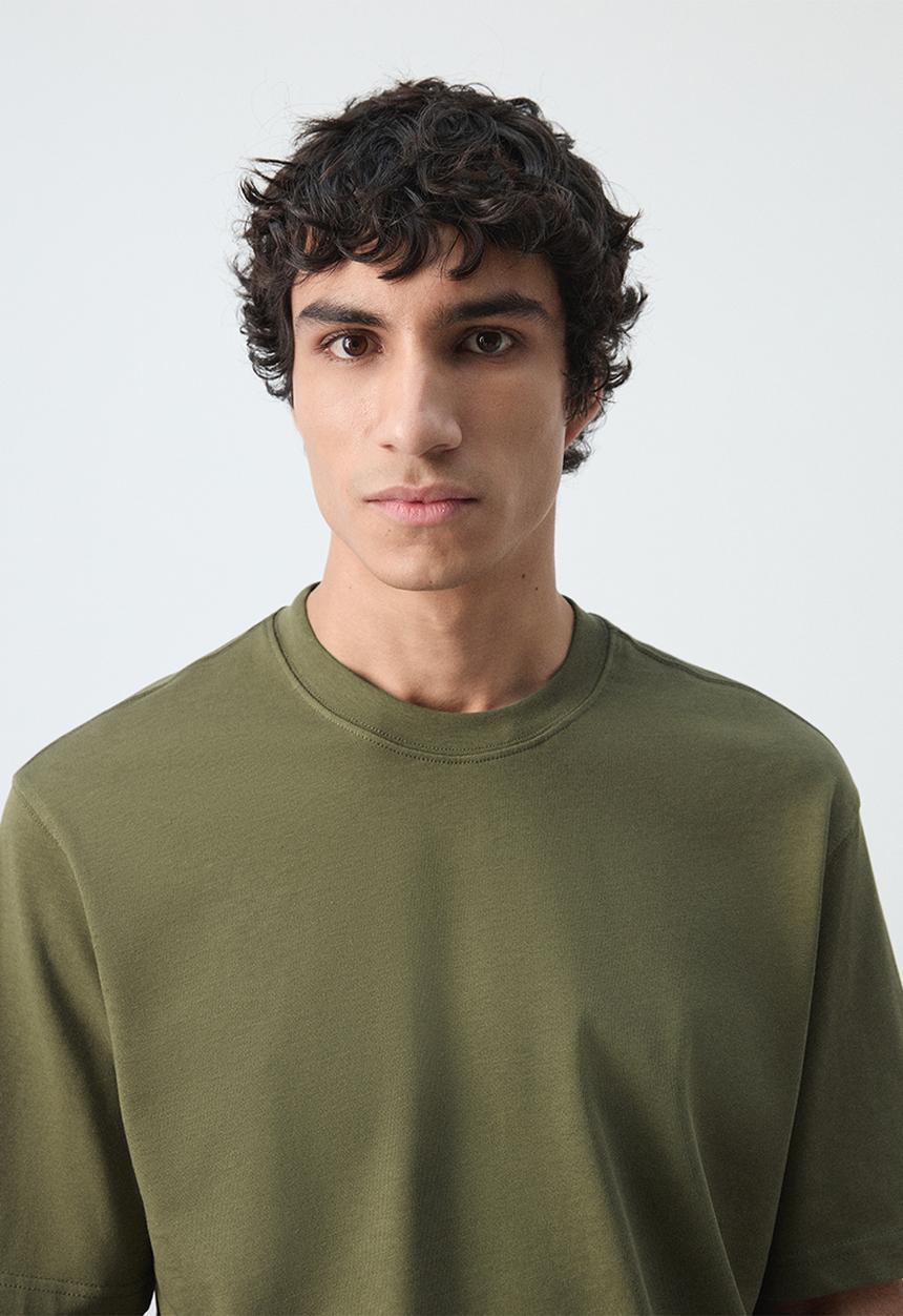 MANGO - T-Shirt  Anouk - Dark Green