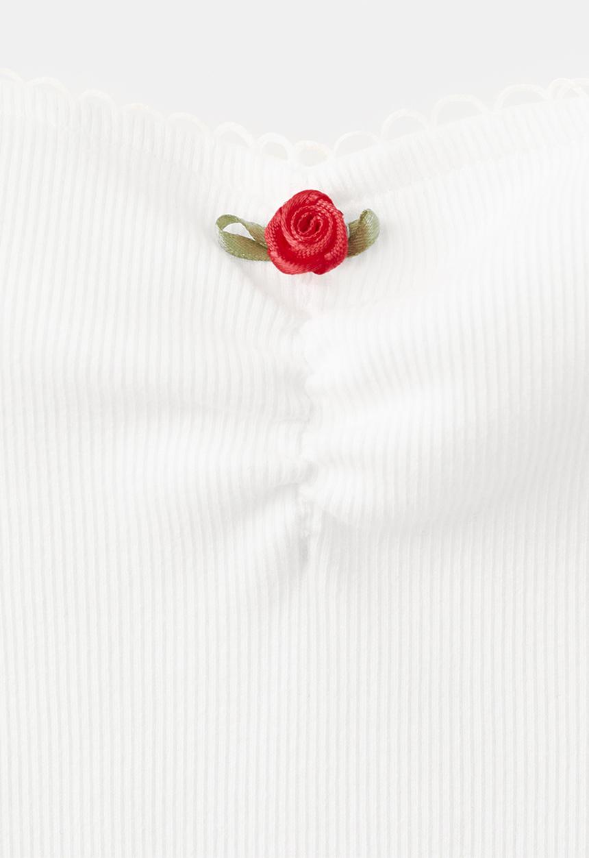 MANGO - Top rose - white