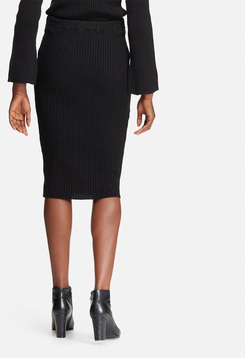 dailyfriday - Ribbed knit tube skirt