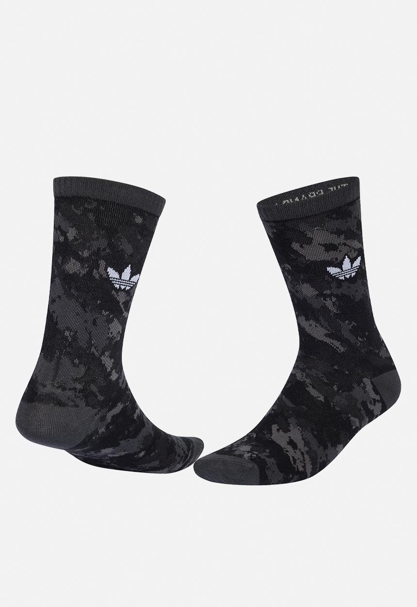 adidas Originals - Camo Crew Sock 2-Pack - Carbon Grey /Black