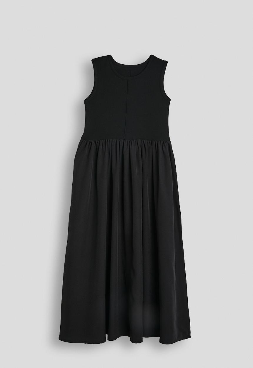 Pop Candy - Sleeveless maxi skater dress - black